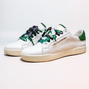 Dolce & Gabbana Women's PORTFINO White Leather Sneakers - EU 39 /‎ UK 6 / US 9